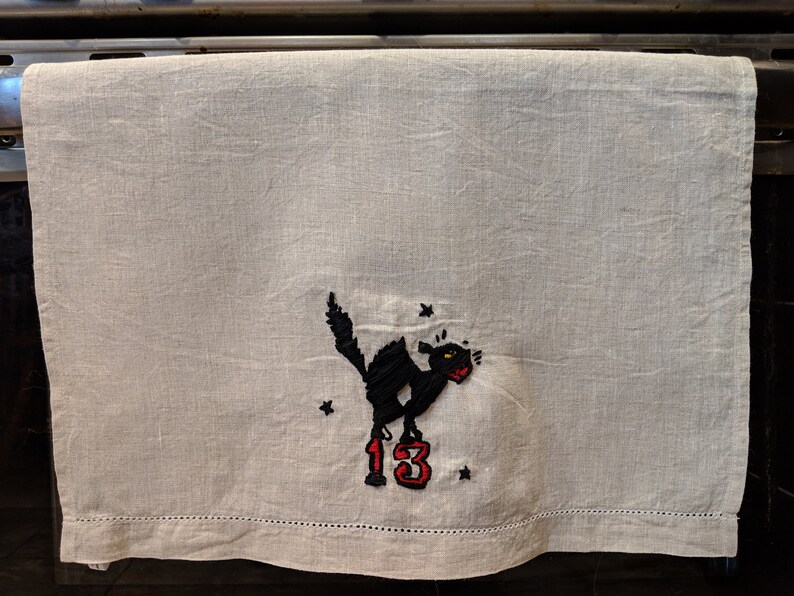 Sailor Jerry Black Cat Tea Towel image 2