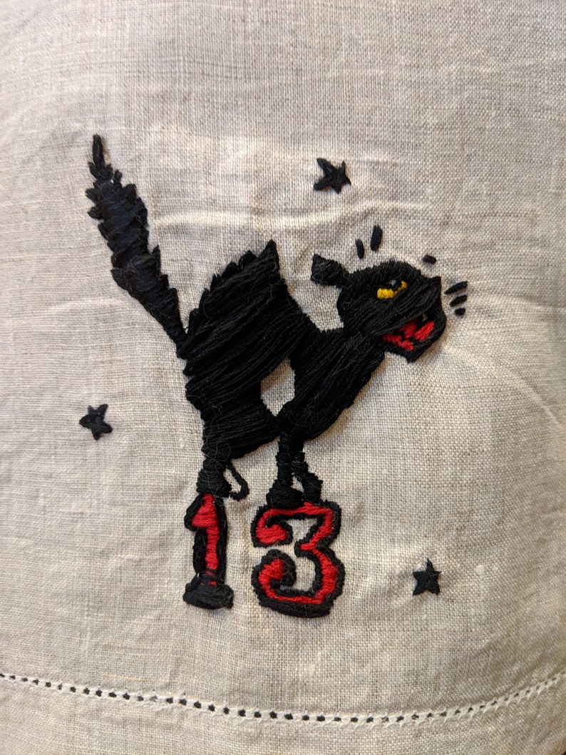 Sailor Jerry Black Cat Tea Towel image 1