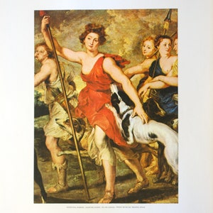 PETER PAUL RUBENS – Hunting Diana (Lithograph)