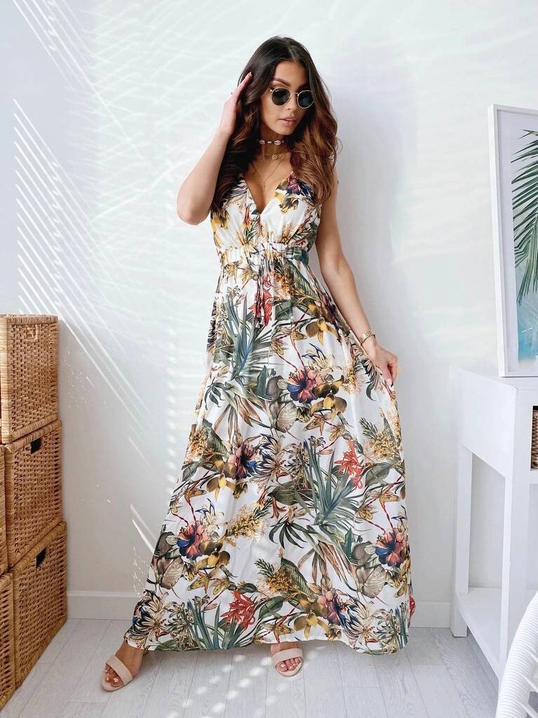 Plus size Floral Dress Boho Summer Maxi Dress Women Beach | Etsy