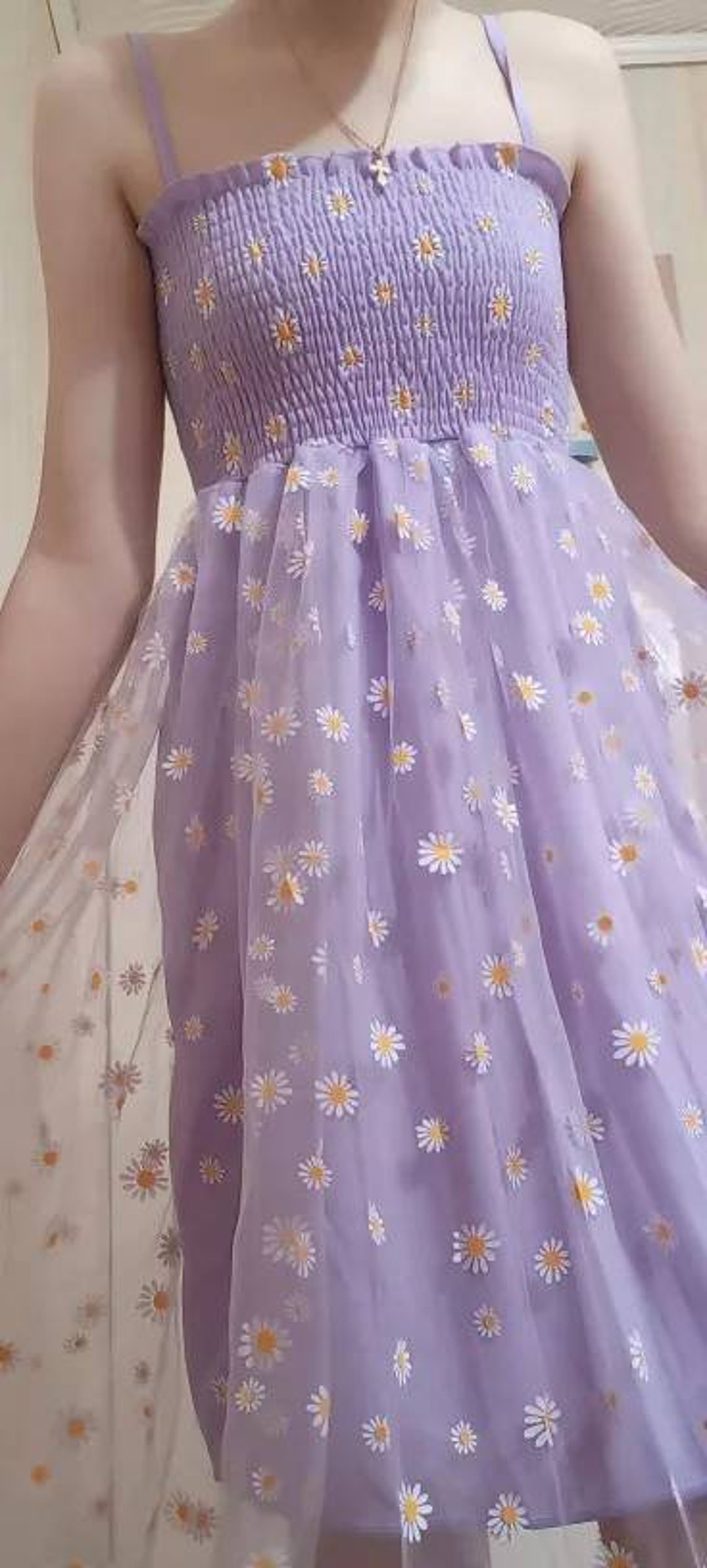Cottagecore Daisy Cute Purple Milkmaid Dress Kawaii Lolita | Etsy