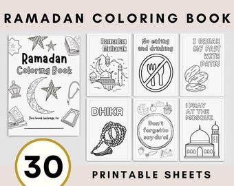 Ramadan Coloring Book for Kids 30 Printable Islamic Activity Pages Muslim Learning Fun Eid Crafts Ramadan Decorations - Digital Download