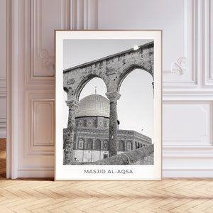 Masjid Al-Aqsa Wall Art Aqsa Mosque Wall Art Masjid Wall Art Palestine Art Print Al-Aqsa Poster Islamic Wall Art IModern Islamic Decor
