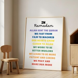 Ramadan wall art bundle with Arabic calligraphy, Ramadan Mubarak poster, and daily Ramadan routine print. Perfect for Muslim home decor, Islamic printable art, and Ramadan gifts. Ideal for prayer room decorations, spiritual wall art, and festive Ramadan displays. Great for celebrating the holy month with meaningful Islamic artwork. High-resolution digital download for easy printing. A thoughtful gift for Muslim families and Ramadan celebrations.