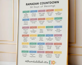 Ramadan Gute Taten Diagramm Ramadan Countdown Druckbare Islamische Wand Kunst Muslimische Kinder Aktivitäten Familie Ibadah Diagramm Ramadan Dekor Klassenzimmer Kunst