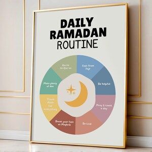 Ramadan wall art bundle with Arabic calligraphy, Ramadan Mubarak poster, and daily Ramadan routine print. Perfect for Muslim home decor, Islamic printable art, and Ramadan gifts. Ideal for prayer room decorations, spiritual wall art, and festive Ramadan displays. Great for celebrating the holy month with meaningful Islamic artwork. High-resolution digital download for easy printing. A thoughtful gift for Muslim families and Ramadan celebrations.