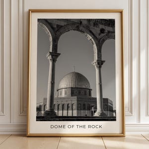 Jerusalem Wall Art Dome Of The Rock Printable Al Aqsa Mosque Print Islamic Decor Muslim Home Digital Download Muslim Art Palestine Wall Art