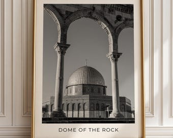 Jerusalem Wall Art Dome Of The Rock Printable Al Aqsa Mosque Print Islamic Decor Muslim Home Digital Download Muslim Art Palestine Wall Art