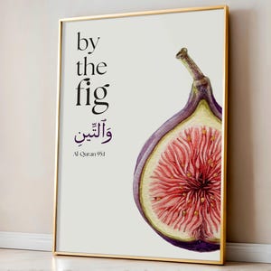 Islamic wall art set featuring Quran verse botanical prints of fig, olive, date palm, and pomegranate with Arabic calligraphy. Modern minimalist Muslim home décor printable bundle. Elegant Quran-inspired digital art perfect for living rooms, prayer spaces, or Islamic gifts. Arabic fruit illustration posters celebrating the beauty of Allah’s creation. Faith-based wall art set for modern Muslim households, Eid gifts, and spiritual interior design.