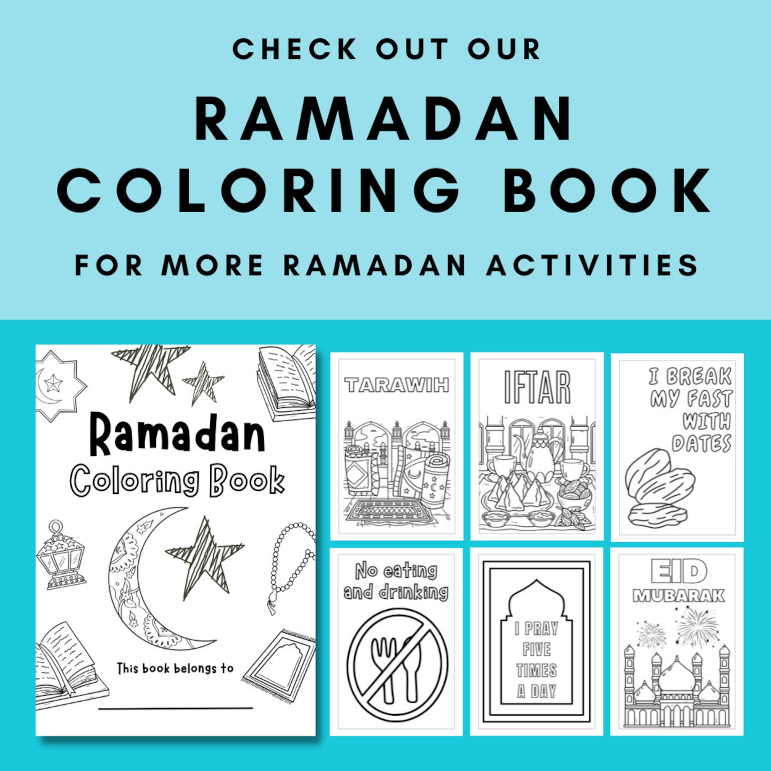 Kids Ramadan Activity Book Printable Ramadan Printable, Ramadan Activities, Ramadan Coloring ...