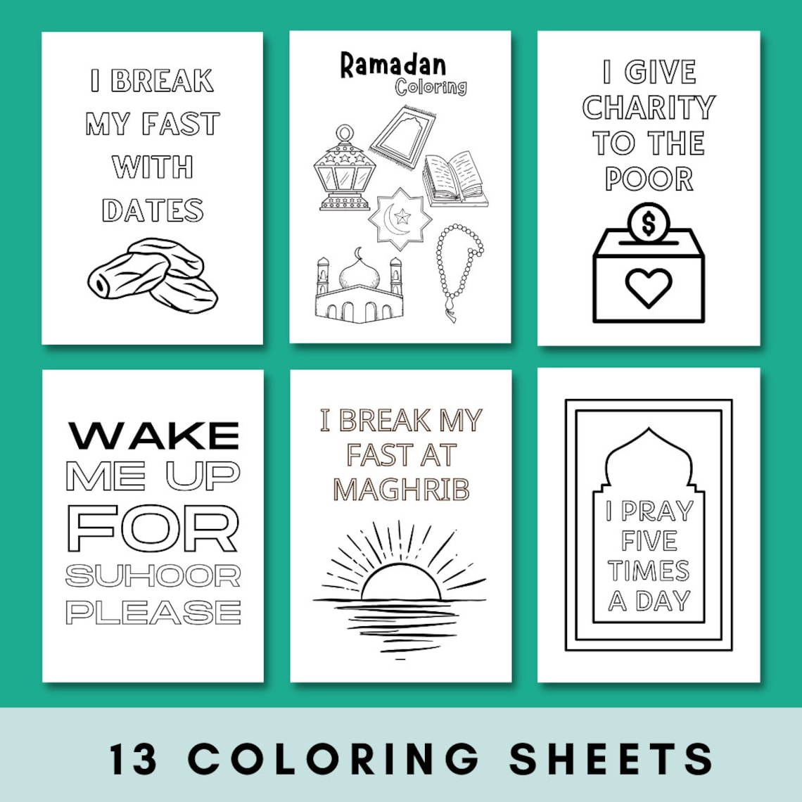 Kids Ramadan Activity Book Printable Ramadan Printable, Ramadan Activities, Ramadan Coloring ...