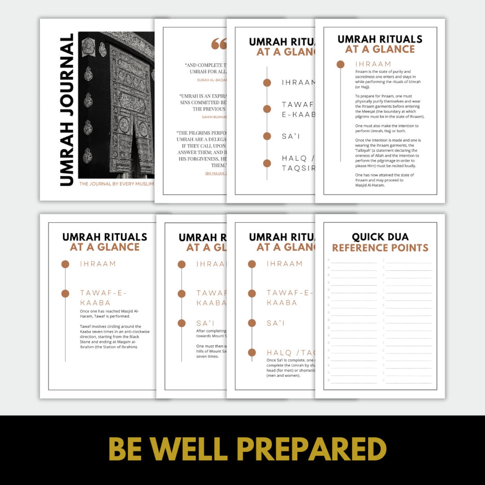 Simple Umrah Guide.pdf Umrah Journal Printable Umrah Notebook Travel Journal for Umrah Dua ...
