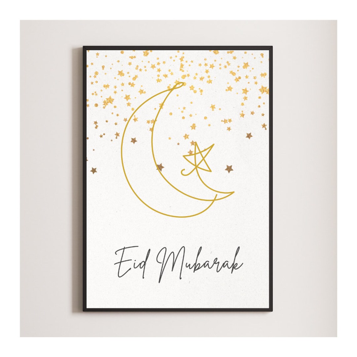Eid Mubarak Minimalist Islamic Wall Art Eid Decoration, Eid Printable ...