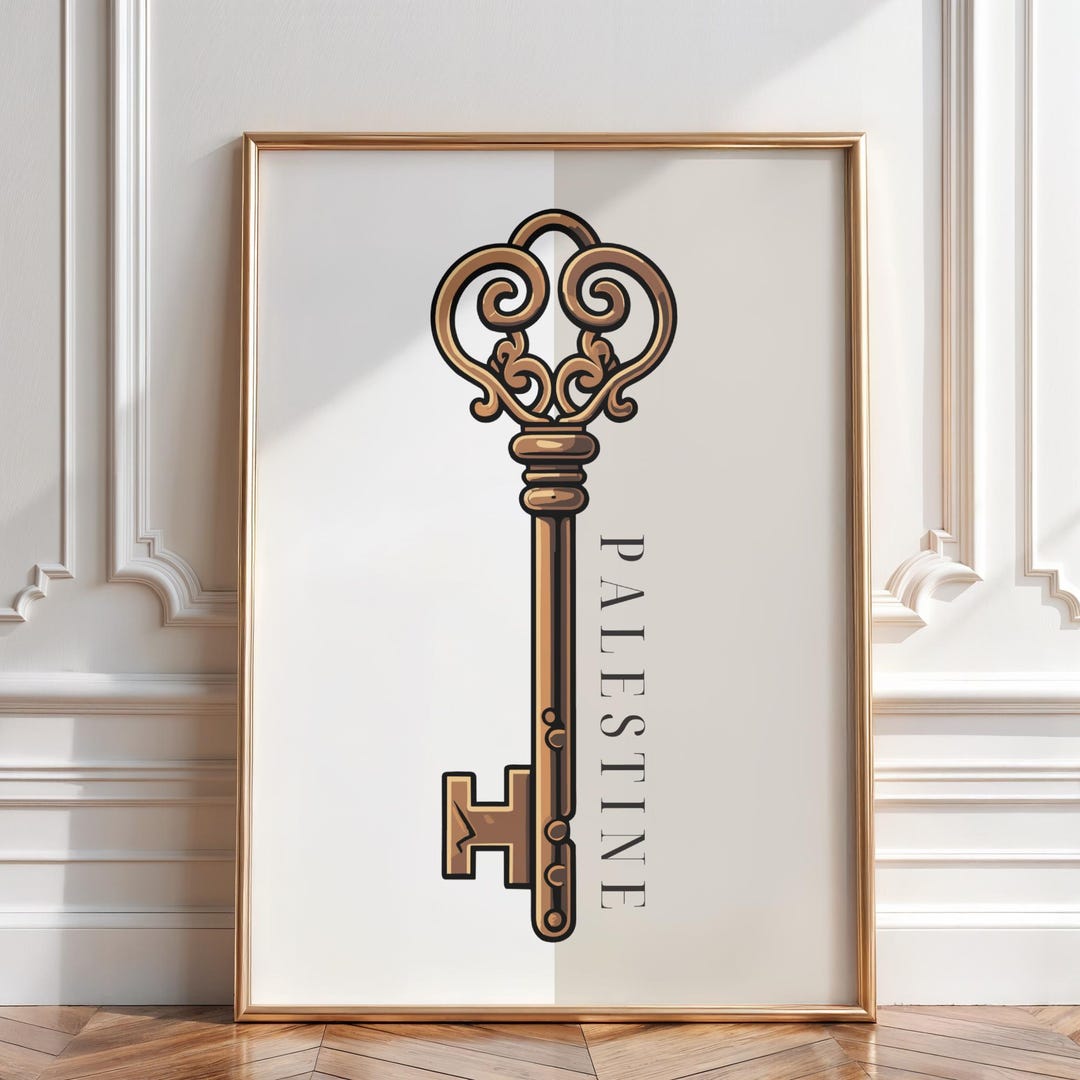 Palestine Key Digital Print Right of Return Art Nakba Palestinian ...