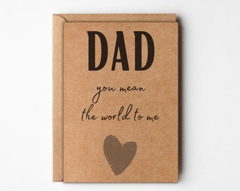 Dad Father's Day Card | Birthday Card For Dad | Card From Children Kids Son Daughter | Daddy Papa Father Card | Special Best Hero Dad Card