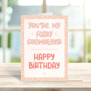 You're My Fairy Godmother Birthday Card Happy Birthday | Etsy