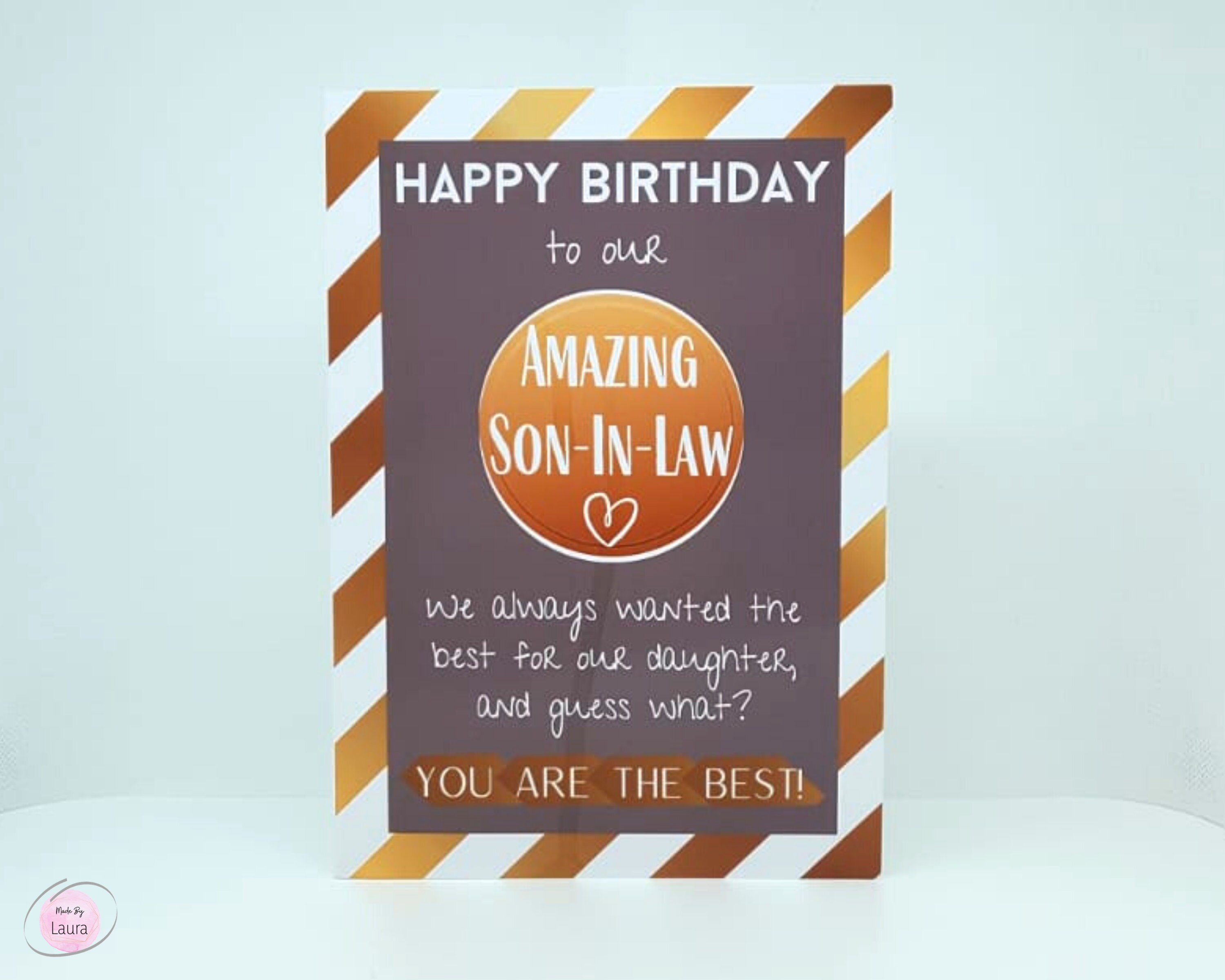 Amazing Son in Law Birthday Card Special Soninlaw happy Etsy UK