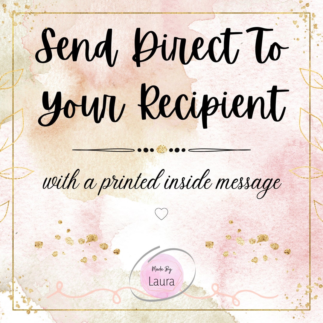 Send Card Direct to Recipient Service Printed Inside Message Etsy