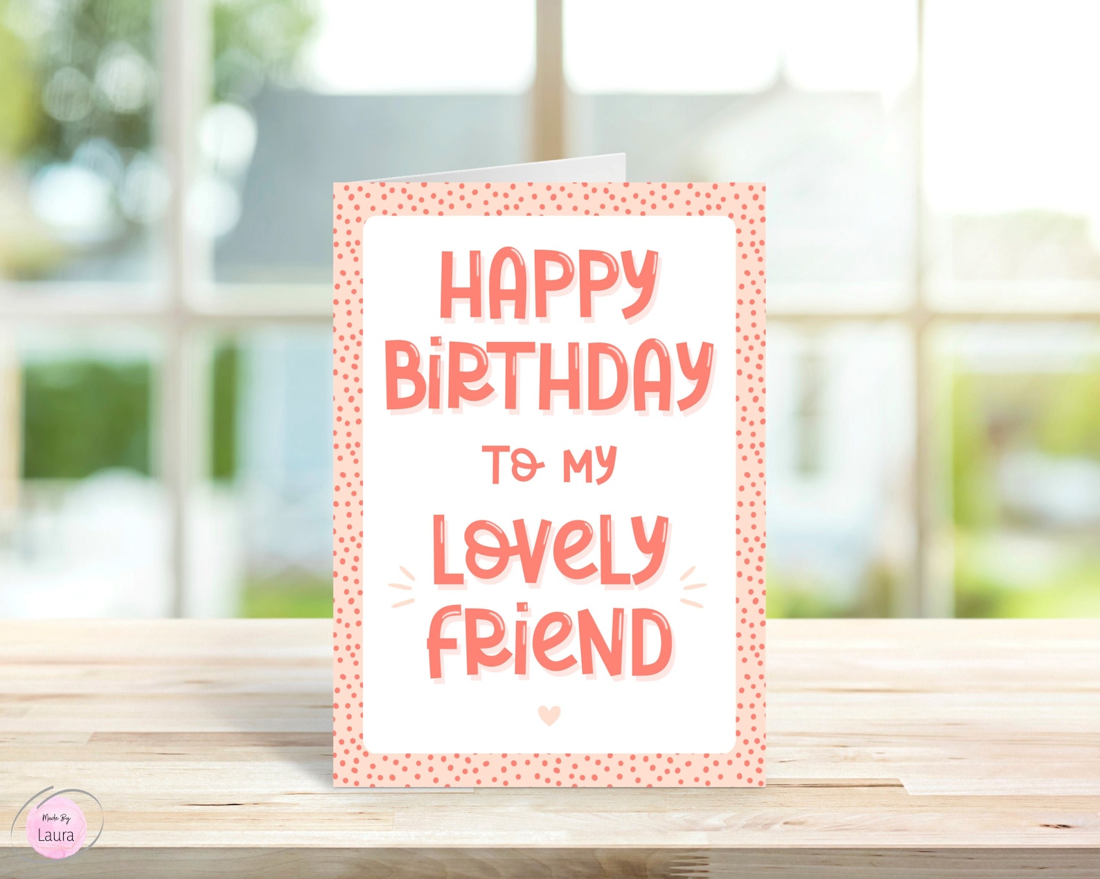 Happy Birthday Lovely Friend Card Friendship Birthday Card | Etsy