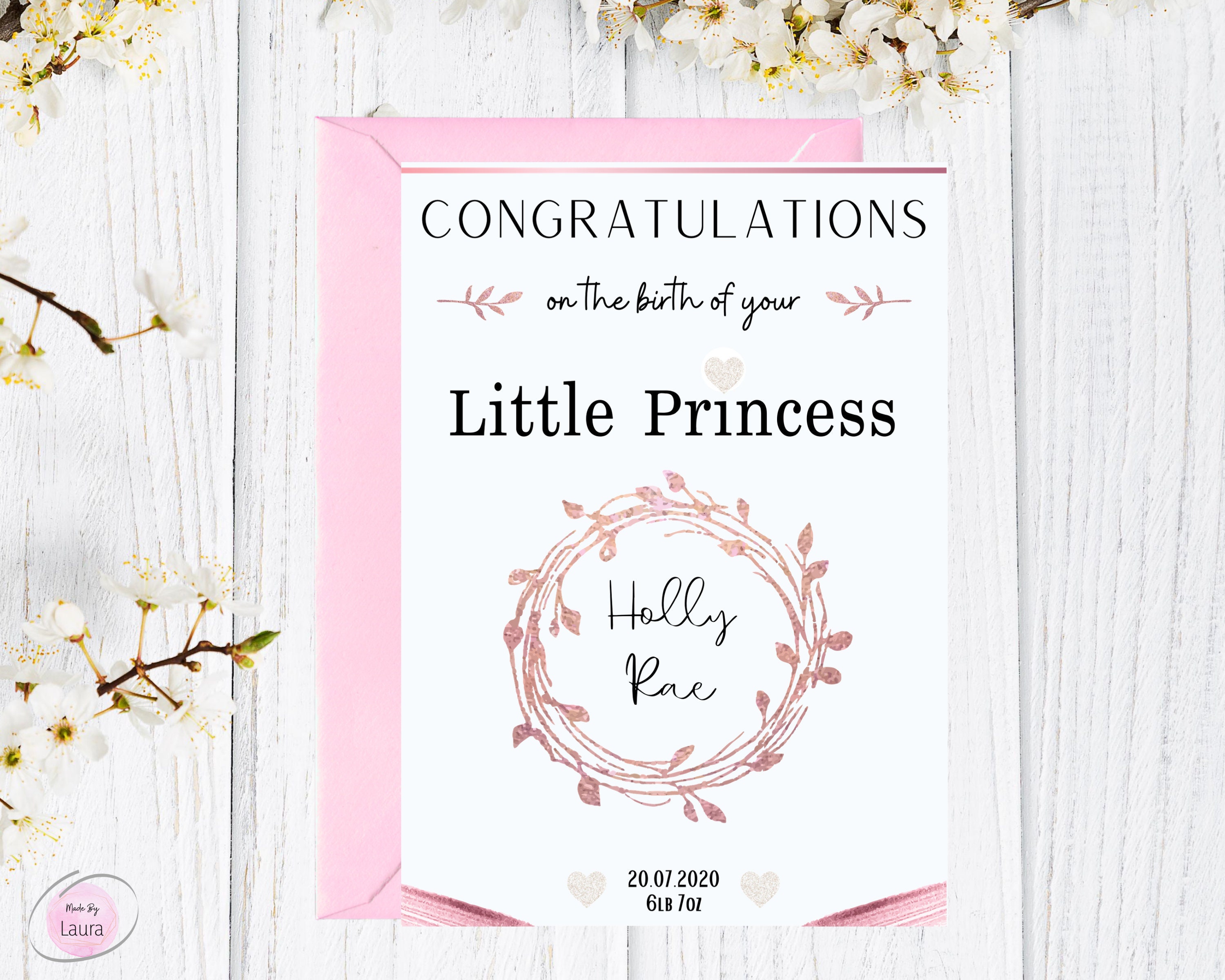 personalised new baby girl card congratulations new baby etsy personalised new baby girl