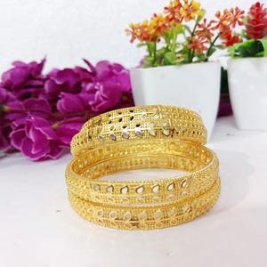 Traditional Bridal Bangles Gold Plated Bangles Bracelets Indian Bangles Party Wear Bangles Wedding Bangles A Set Of 4 Churi Indian Jewelry