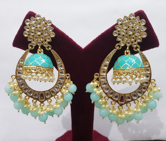 Buy Ishhaara Golden Wedding Earrings Multi - Jhumka Designer Earring For  Women And Girls I ISH-TJ19 Online at Best Prices in India - JioMart.
