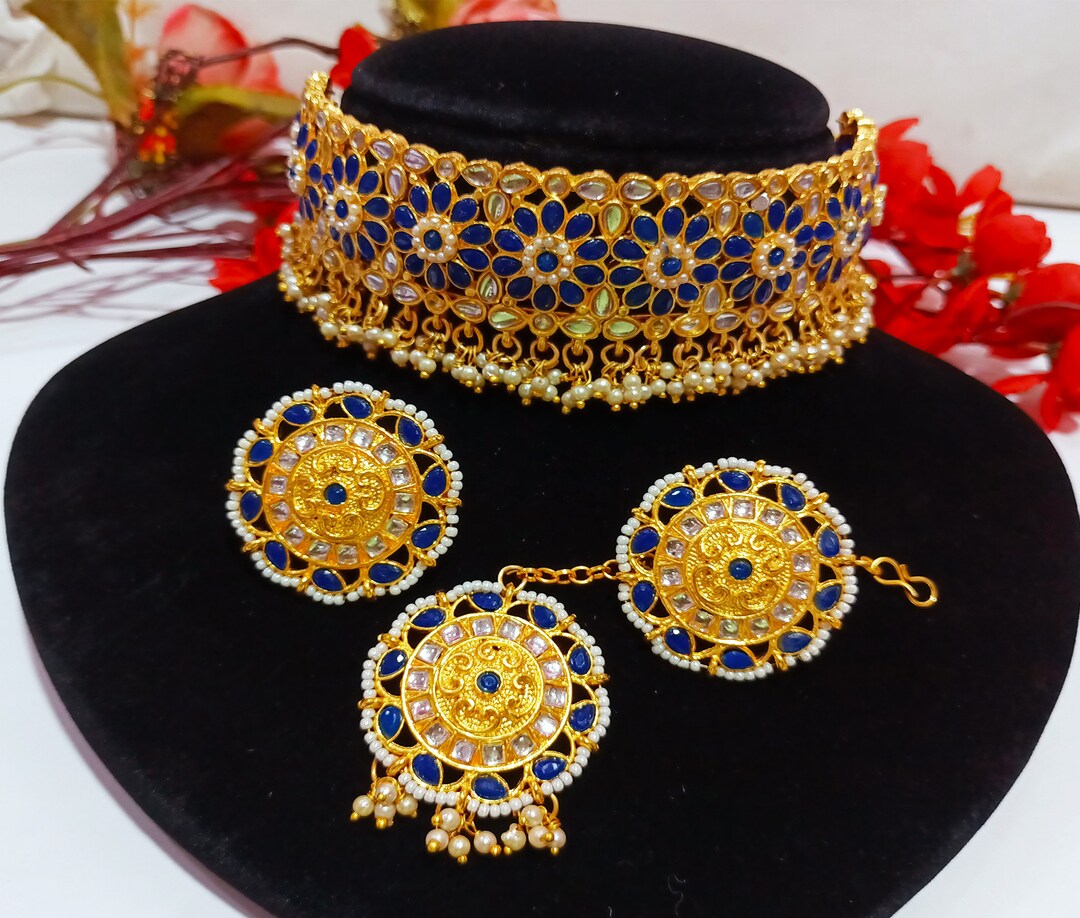 Jovono Set Gioielli Da Sposa Con Cristalli Dorati - Collana E Orecchini A Girocollo, Bijoux Per Matrimonio E Cerimonie