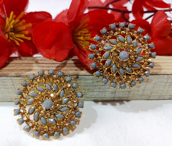 Buy Cz South Indian Earring With Gold Plating 422250 | Kanhai Jewels