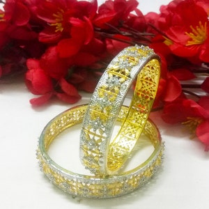 Indiase CZ-armbanden Bruidsarmband Vergulde armbanden Indiase armbanden Feestkleding Armbanden Bruidsmeisje Huwelijkscadeau Punjabi Bangles Set