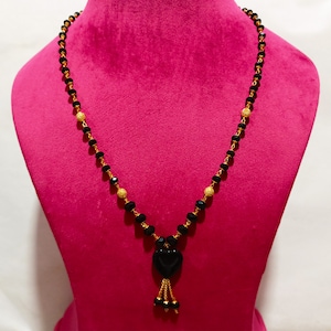 Gold Plated Bridal Long Necklace Maala Indian Pearls Beads Necklace Indian Necklace Wedding Mangalsutra Necklace Traditional Women Necklace
