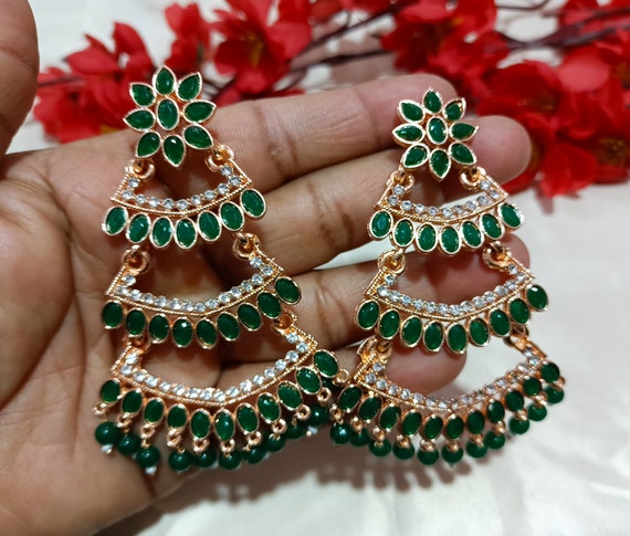 Buy Jewel India Bollywood Traditional Wedding Party-wear Gold Plated Beads  Indian Jhumka Jhumki Designer Chandbali Earrings for Women Online at  desertcartINDIA