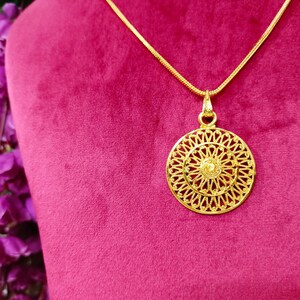 Bollywood Gold Plated Bridal Necklace Pendant Wedding Necklace Jewelry A Gift For Her Party Wear Pendant Suitable For Gown And Sari