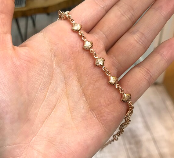 lycia jewelry Anklet Figaro Chain Silver 14K Rose Gold Plated