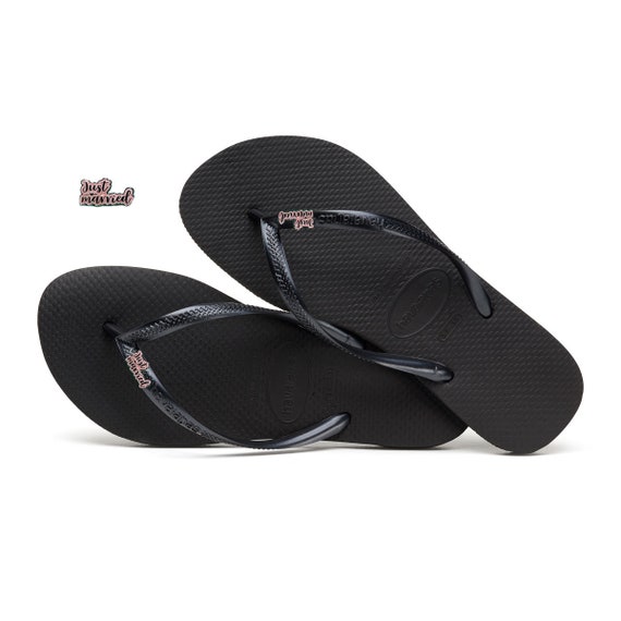 havaianas just married flip flops