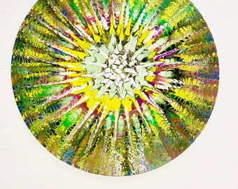 Flower Mandala - original acrylic painting by Nick Metcalf