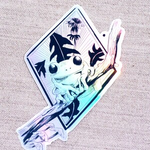 frog holographic sticker