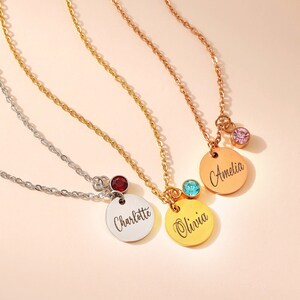 Personalisierte Halskette mit Gravur, Personalisierte Geschenke, Geburtstagsgeschenk, Geschenk 21