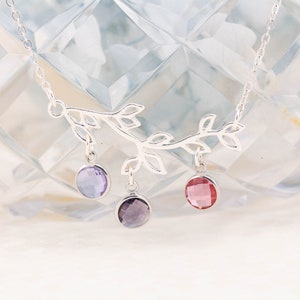 Birthstone necklace for mum, Family Tree necklace, Branch necklace, Nanny gift idea,  gift for her, gift for mum, Mother's day gift
