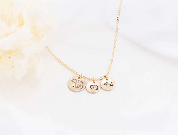Mama Bear Necklace New Mum Gift Baby 