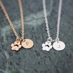 Dog paw necklace with picture inside deals