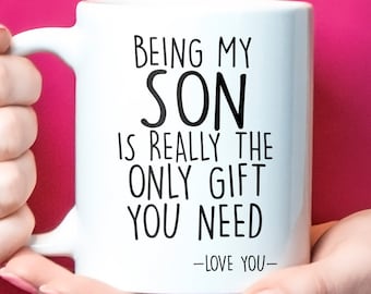 Lustiges Geschenk für Sohn, Sohn Geschenke, Sohn Kaffeebecher, Sohn Geschenkidee, Sohn Geburtstagsgeschenk, lieber Sohn Becher, bester Sohn Becher, Sohn Weihnachtsgeschenk