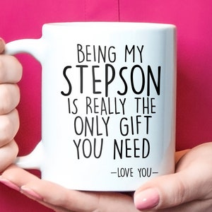 Funny stepson gift, stepson mug, bonus son gift, second son gift, stepson birthday gift, stepson christmas gift