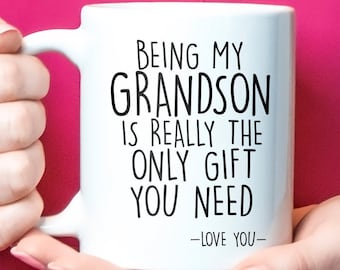 Grandson gifts, funny grandson gift, grandson mug, grandson gift idea, grandson birthday gift, grandson christmas gift