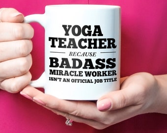 Cadeau de tasse de café de professeur de yoga, tasse de yoga, cadeau de yoga, appréciation, obtention du diplôme, instructeur de yoga, tasse d'instructeur de yoga, idée de cadeau de yoga