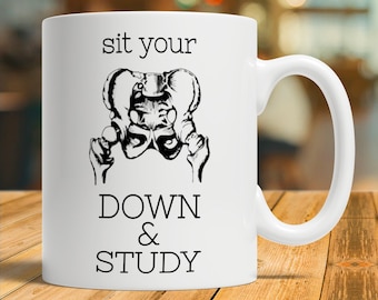 Regalo de vértebras, regalo de estudiante de medicina, taza de vértebras, taza de café de vértebras