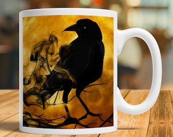 Crow Gift, Crow Mug, Crow Coffee Cup, Raven Gifts For Her