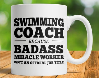 Swim Coach Gift, Swim Coach Mug, Swim Coach Coffee Cup, Swimming Coach Gift Idea