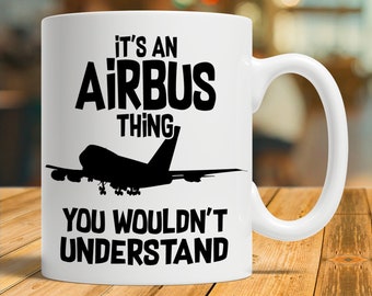 Aviation Gift, Aviation Mug, Aviation Coffee Cup, Airbus Mug, Airplane Pilot