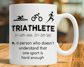 Triathlon Gift, Triathlon Mug, Triathlon Coffee Cup, Triathlete Gift, Triathlete Mug, Triathlete Coffee Cup
