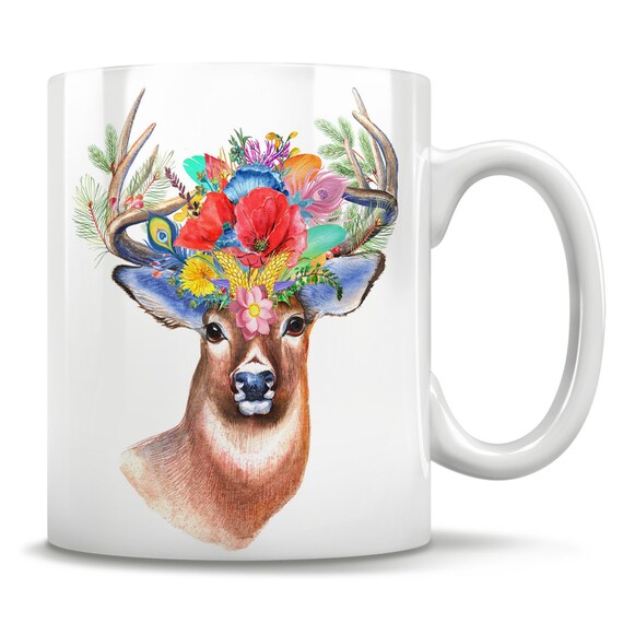 Deer Gift Deer Mug Deer Coffee Cup Etsy